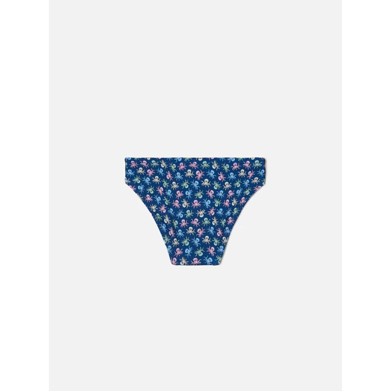 Mc2 Saint Barth Billy Swim Briefs With All-Over Octopus Print Blue Brief / Slip