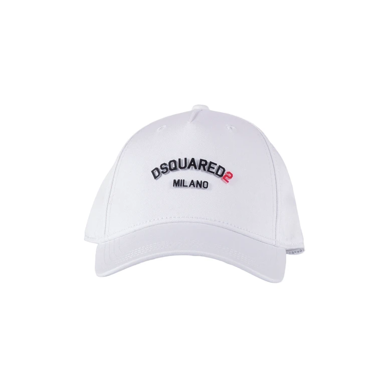 D-Squared2 Caps White Cotton Hat - Unisex