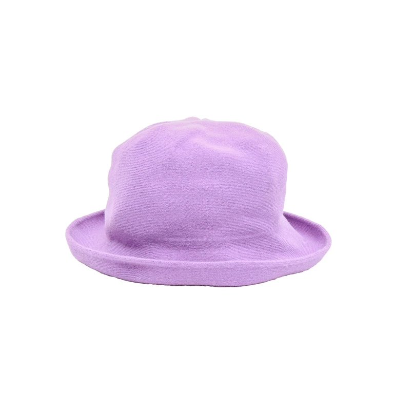 Kangra Cashmere Wide Brim Hat White Wool Cashmere - Women
