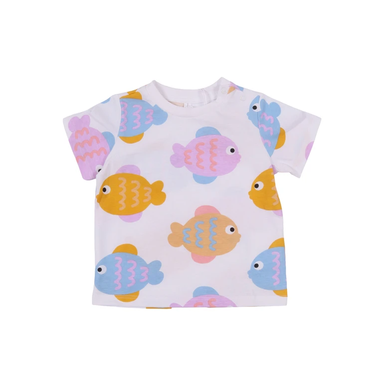 Stella McCartney T-SHIRT-TOP White Cotton Short Sleeves T-shirt