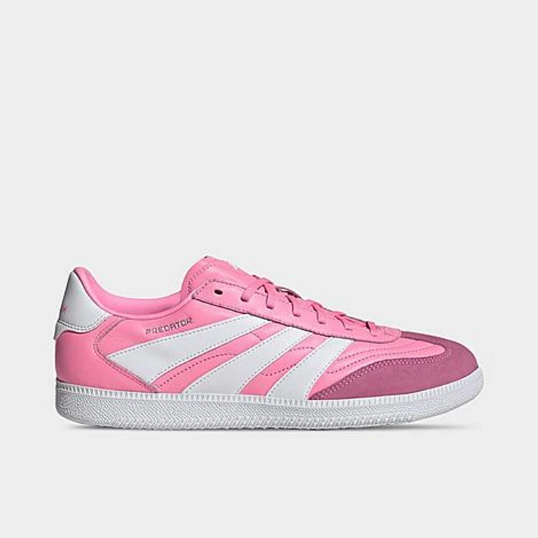 adidas Men's Predator Freestyle Indoor Soccer Shoes in Ivory/Aurora Plum/Gold Metallic Size: 4.0