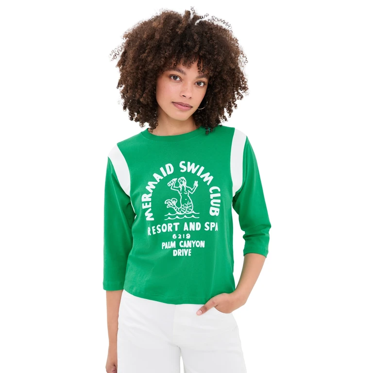 MOTHER The Better Half Insert Tee Mermaid Swim Club XL
