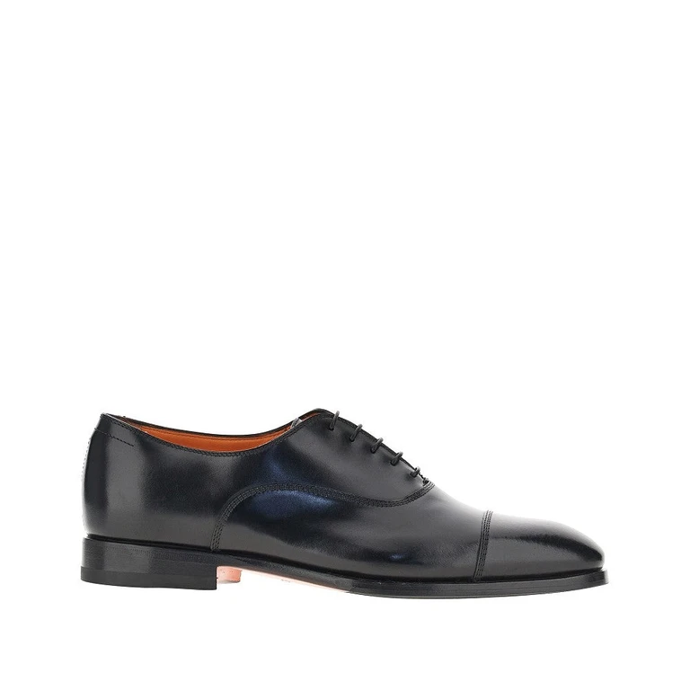 SANTONI 'Archie' spazzolato leather laced shoes Man 6