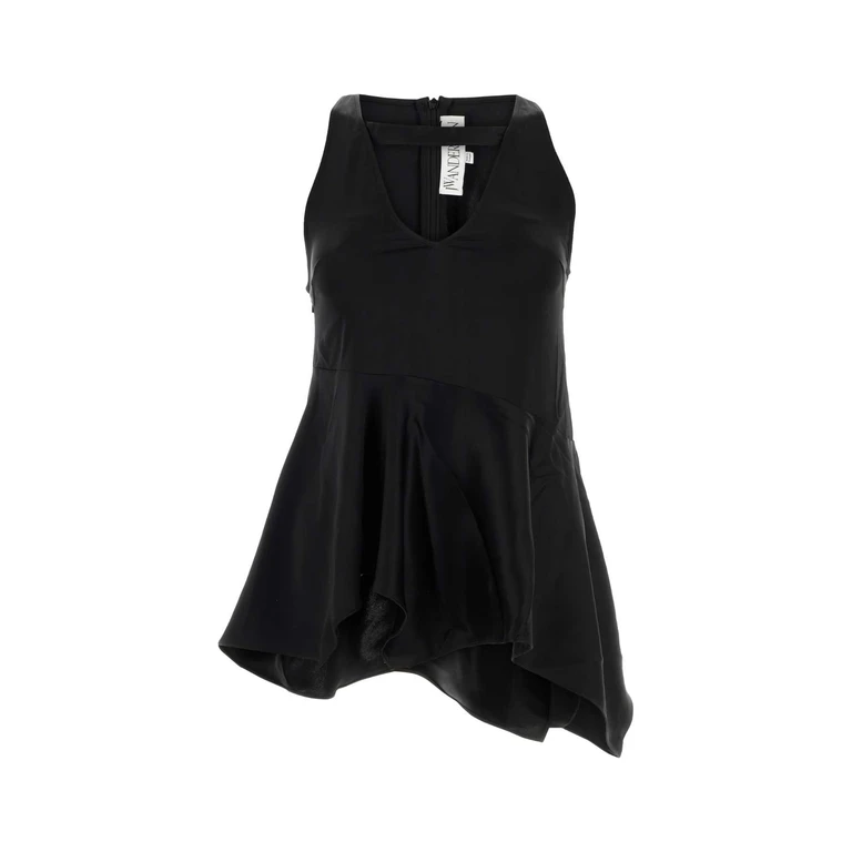 JW Anderson Black Satin Top Maglie - Women