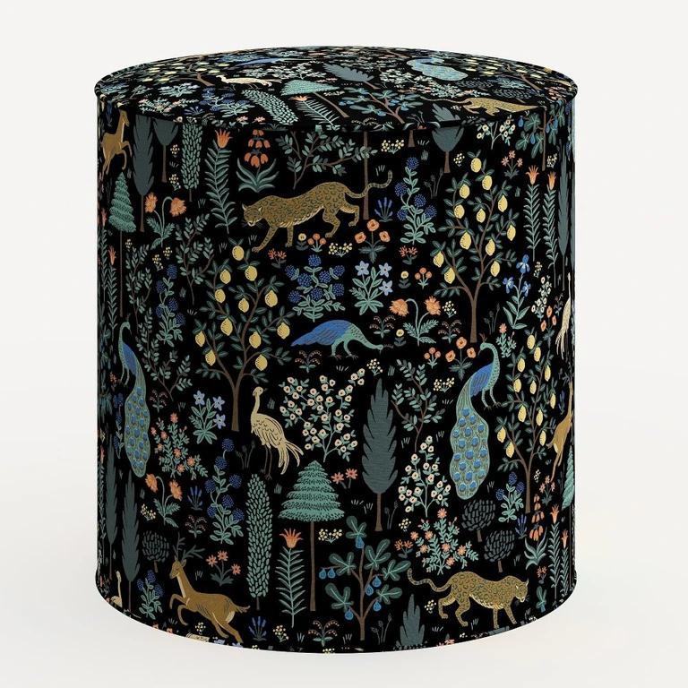 Billie Menagerie Black runder Hocker