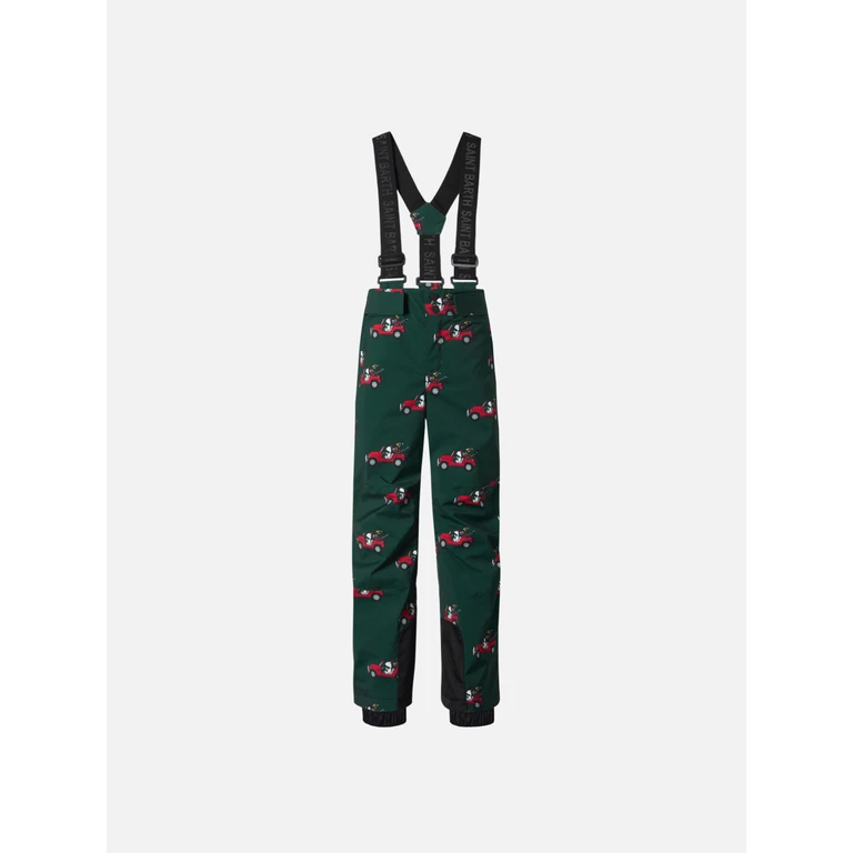 Mc2 Saint Barth Ski Pants Olympic With Snoopy Print Peanuts Special Edition Green