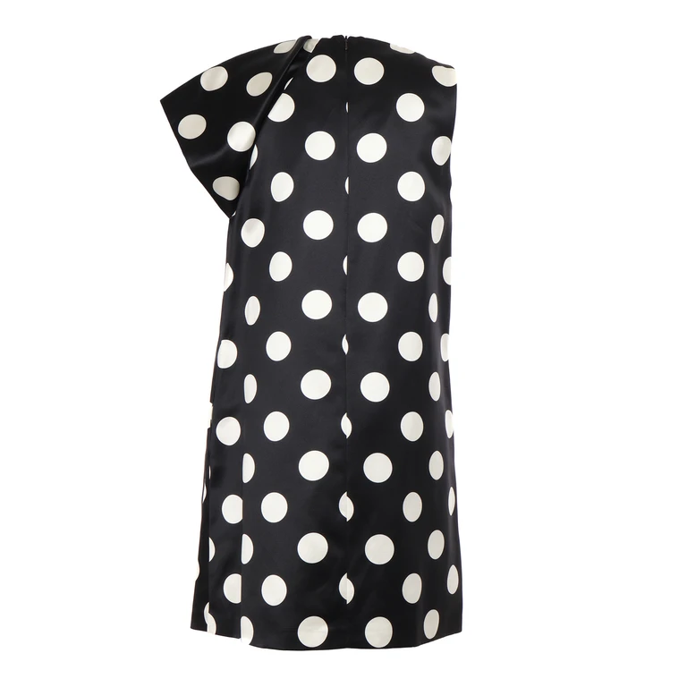 Max Mara Studio tactical Dress In Polka Dot Cotton Duchess