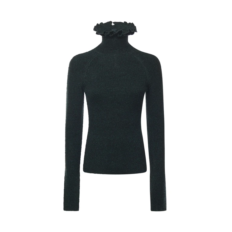 Alaia Turtleneck With Ruffles