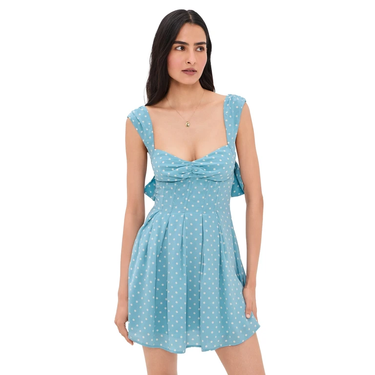 For Love & Lemons August Mini Dress Blue L
