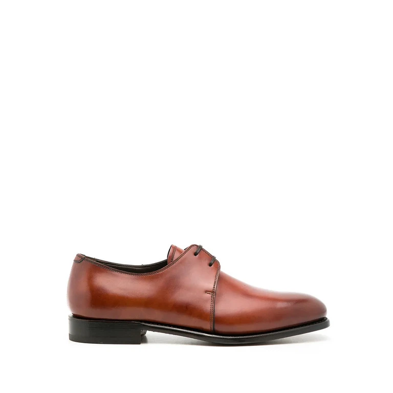 Ferragamo Mens Tan Brown Derby Oxfords & Derbys