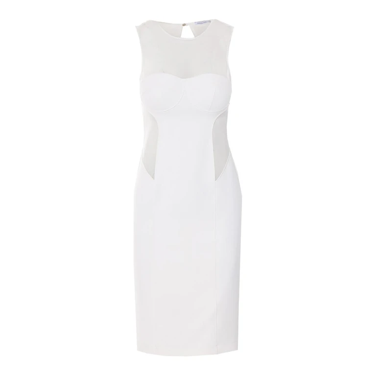 Patrizia Pepe Robe Au Genou - Blanc