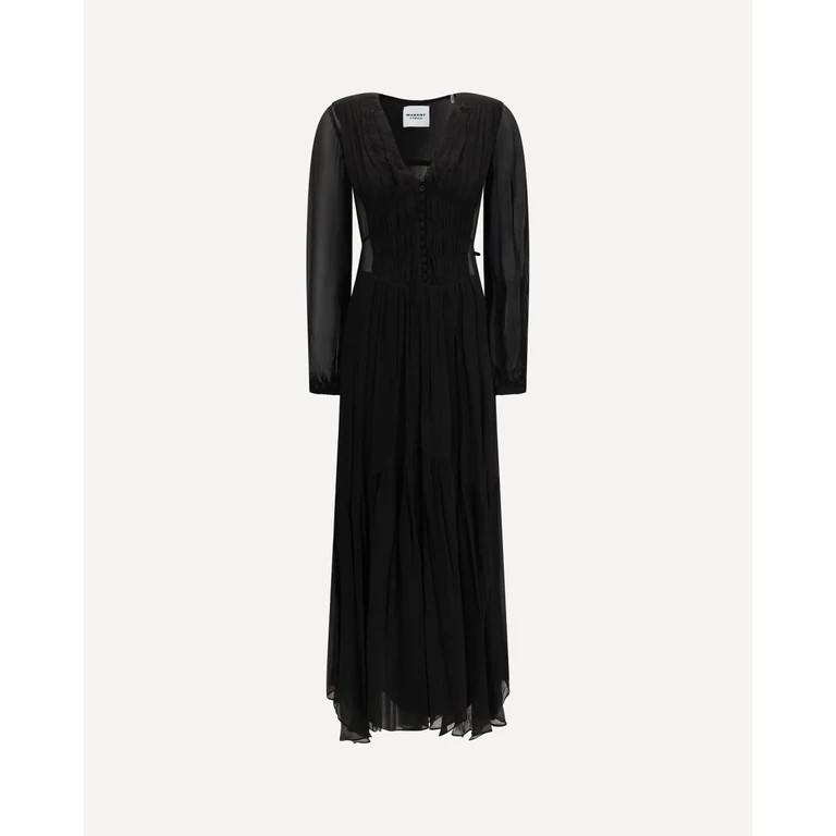MARANT ETOILE Buttoned sheer long Dress Female 38