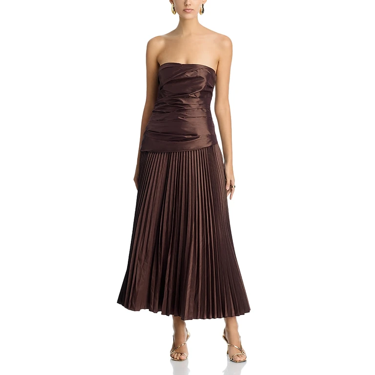 Simkhai Arie Strapless Bustier Midi Dress