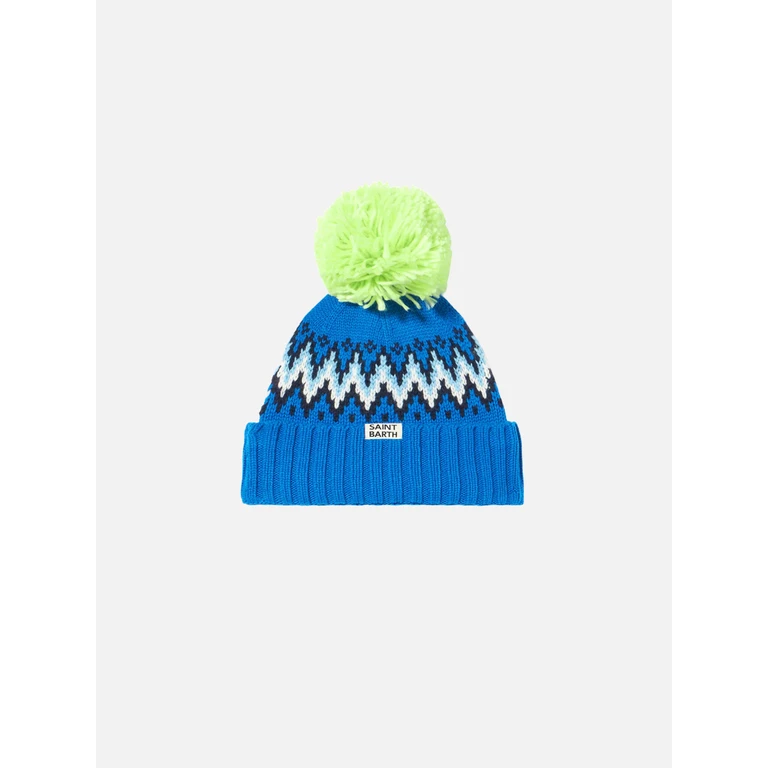 Mc2 Saint Barth Boy Beanie With Icelandic Jacquard Hat - Unisex