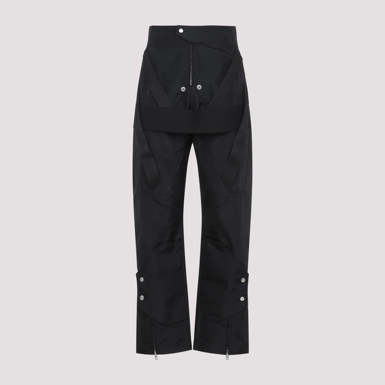 Rick Owens Megastrapped Pants Black Polyamide Polyurethanic Fibre - Men