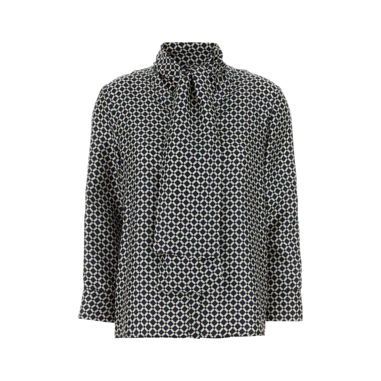 S Maxmara 2619111031600 002 Blu Notte Exterior: Silk Camicie