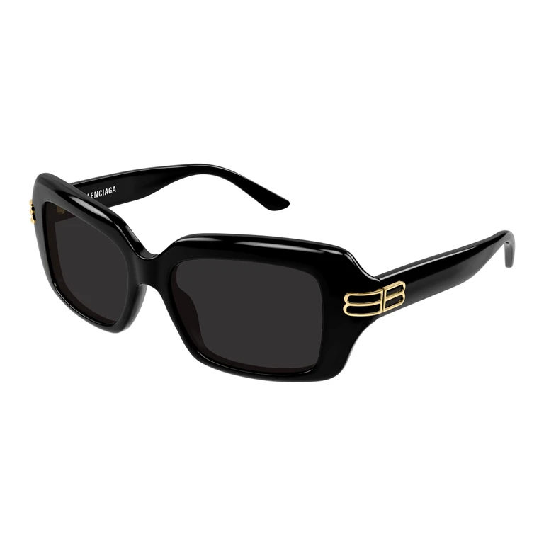 Balenciaga Dark Black Rectangular Ladies Sunglasses BB0465S 001 56