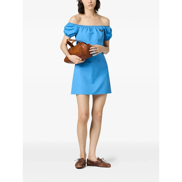 Miu Miu Logo-patch Mini Dress