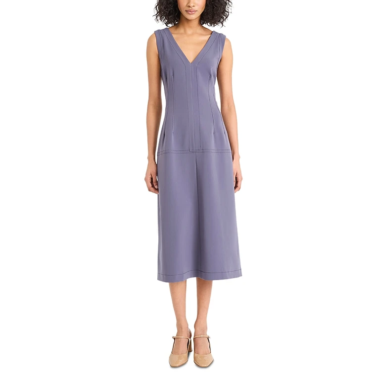 Luxely Drop Waist Midi Dress