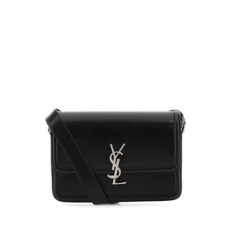 Saint Laurent 7110390sx0e 1000 Black Calf Skin Borse A Tracolla