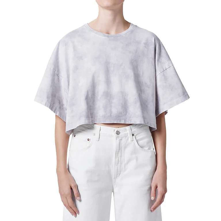 AGOLDE Arli Oversized Cropped Tee White XS