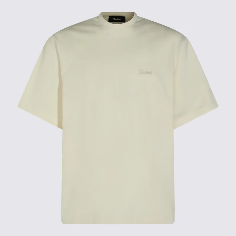 Herno Laminar Light Cream Cotton T-shirt