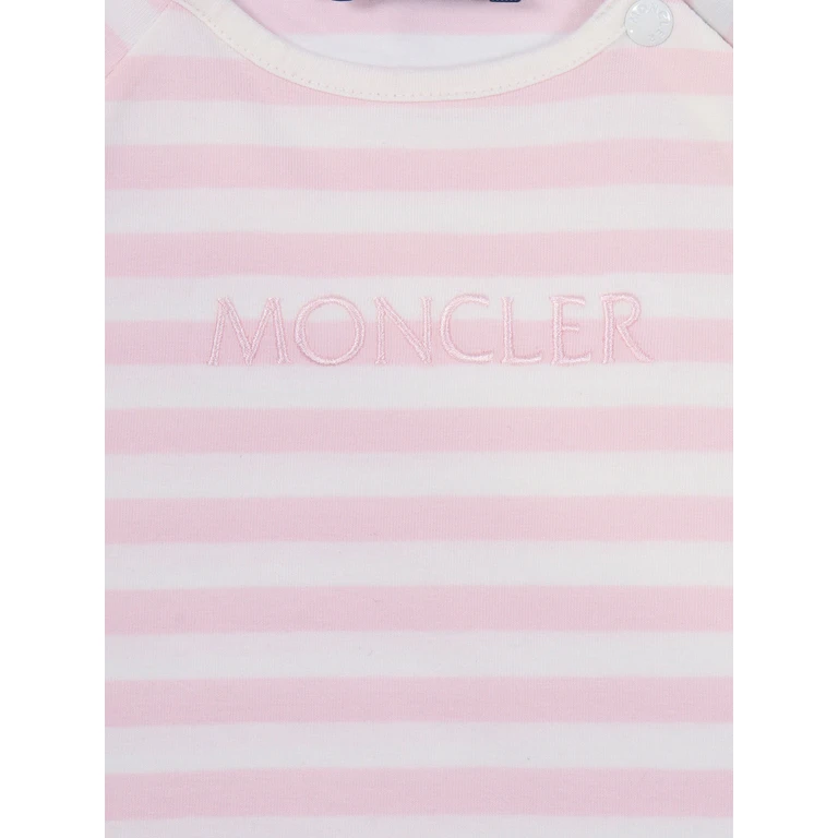 Moncler Baby SS T-SHIRT Pink Cotton Elastane Short Sleeves
