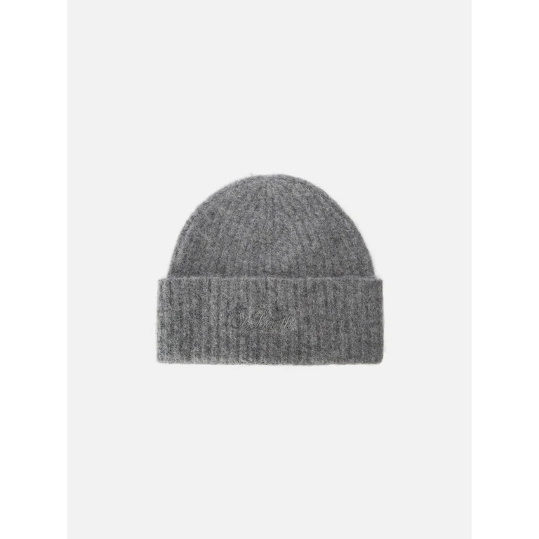 Mc2 Saint Barth Stretch Alpaca Beanie Wengen Grey Mélange Hat - Unisex