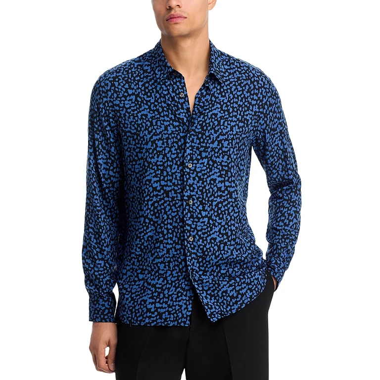 Hugo Printed Straight Fit Button Down Shirt