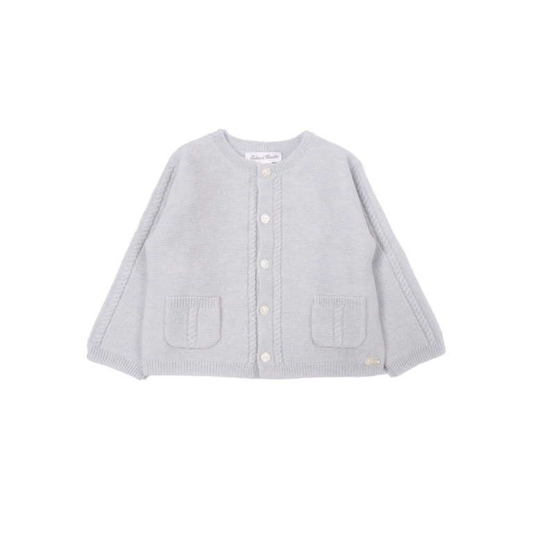 Tartine & Chocolat Cardigan Blue Wool Cashmere