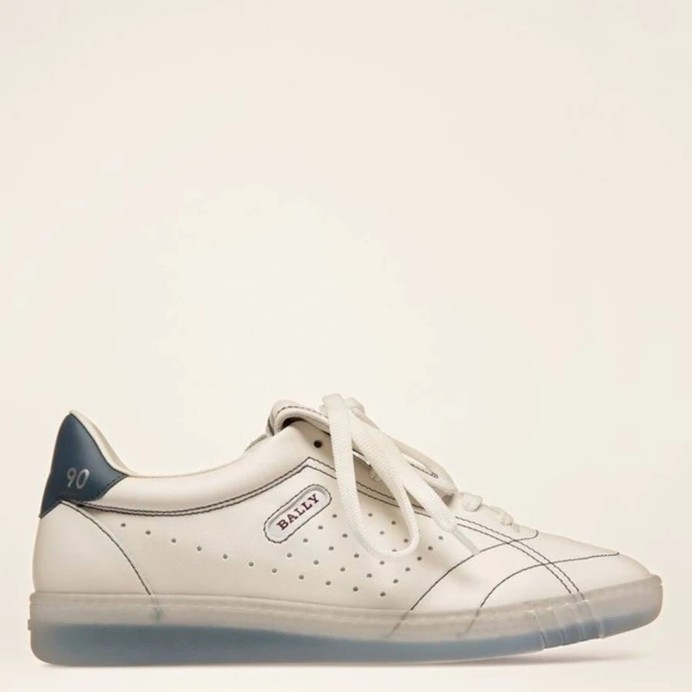 Bally Weldy Low-Top Leather Sneakers, Brand Size 38 ( US Size 7.5 )