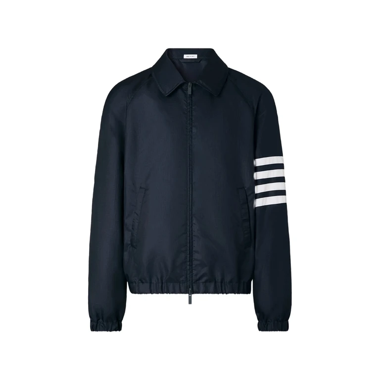 Thom Browne Shiny Ripstop 4-Bar Track Jacket