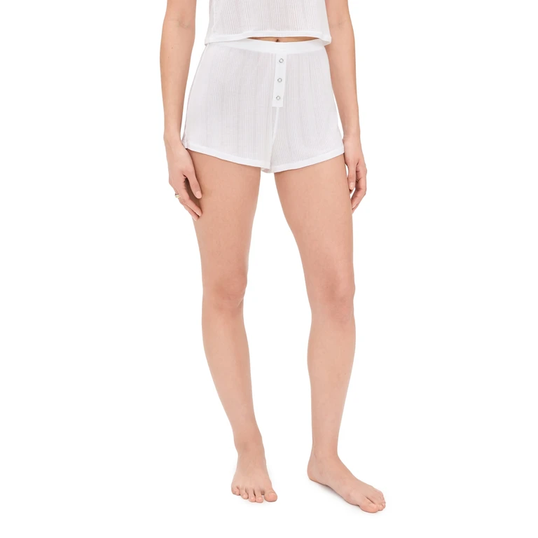Negative Whipped Boyfriend Shorts White S