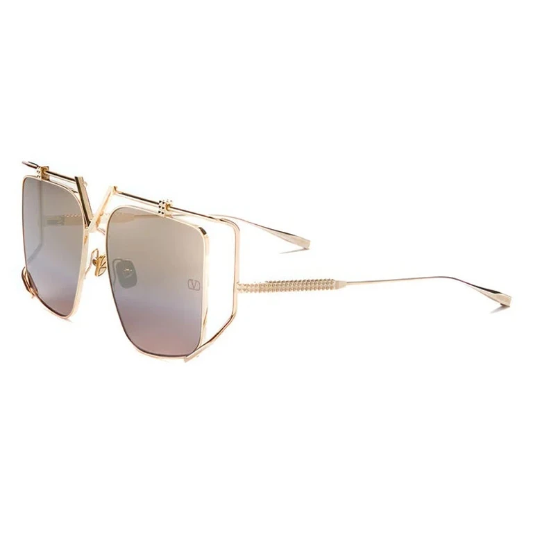Valentino Brown Gradient/Gold Flash Irregular Ladies Sunglasses VLS-116 B 59