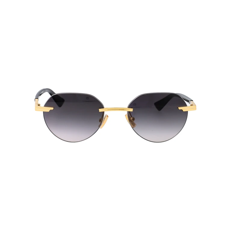 Bottega Veneta Bv1379s Gold-gold-grey Metal Sunglasses - Men