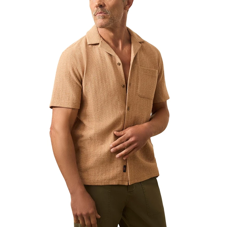 Faherty Oasis Textured Camp Shirt