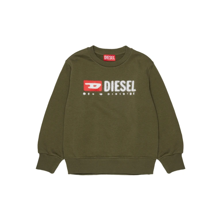 Diesel Kids Sdrops Over Green Felpa