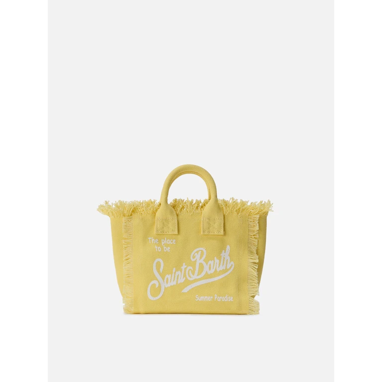 Mc2 Saint Barth Light Yellow Solid Canvas Vanity Mini Bag - Unisex