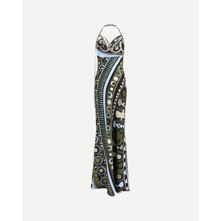 PUCCI Long silk-blend printed Dress Female 42