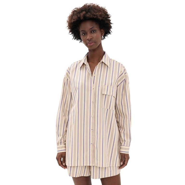 VRG GRL June Butter Stripe Shirt Stripe XS
