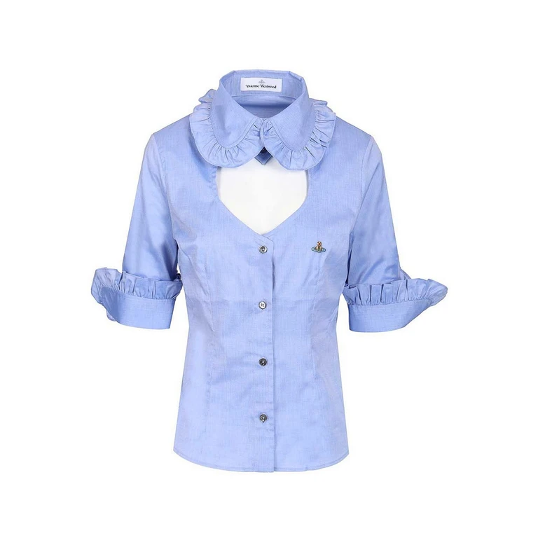 Vivienne Westwood Ruffled-detail Logo-embroidered Shirt
