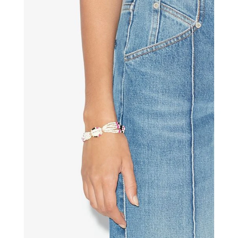 Bracelet Malebo - Femme - Écru-fushia - - Isabel Marant