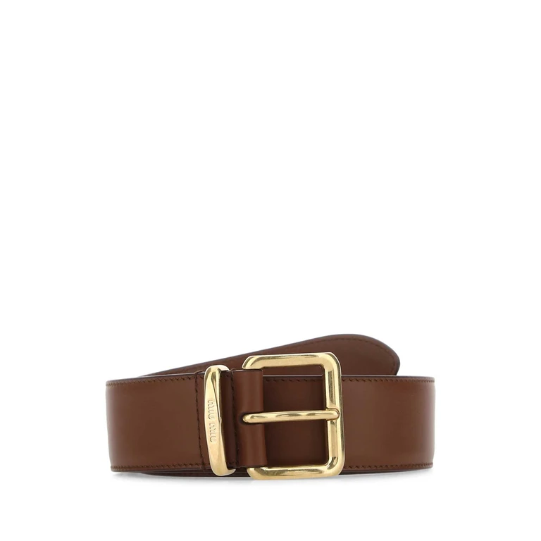 Miu Miu Brown Leather Belt Vitello Cinture - Women