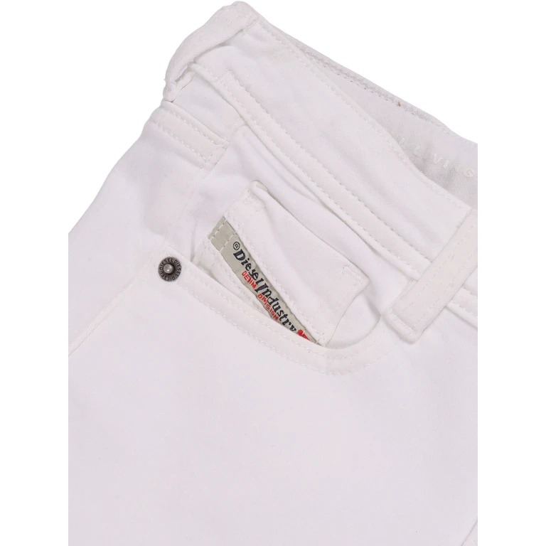 Diesel Kids 5 pockets White Cotton Elastane Jean
