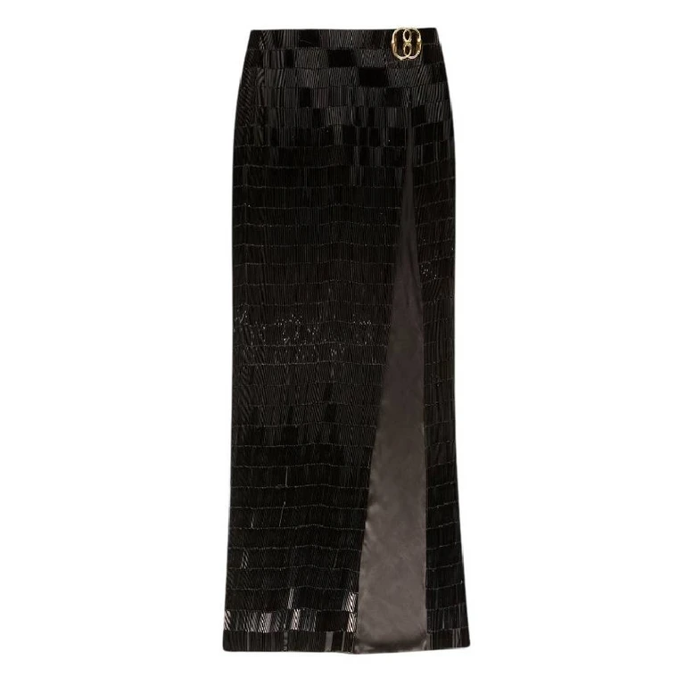 Bally Elegant Glass Beaded Silk Skirt