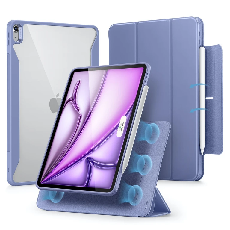 ESR iPad Air 13인치 (2024) 리바운드 하이브리드 보호 번들 - 라벤더