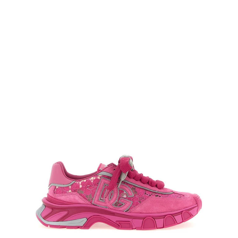 Fuchsia Polyamide Athletic Sneakers - Women