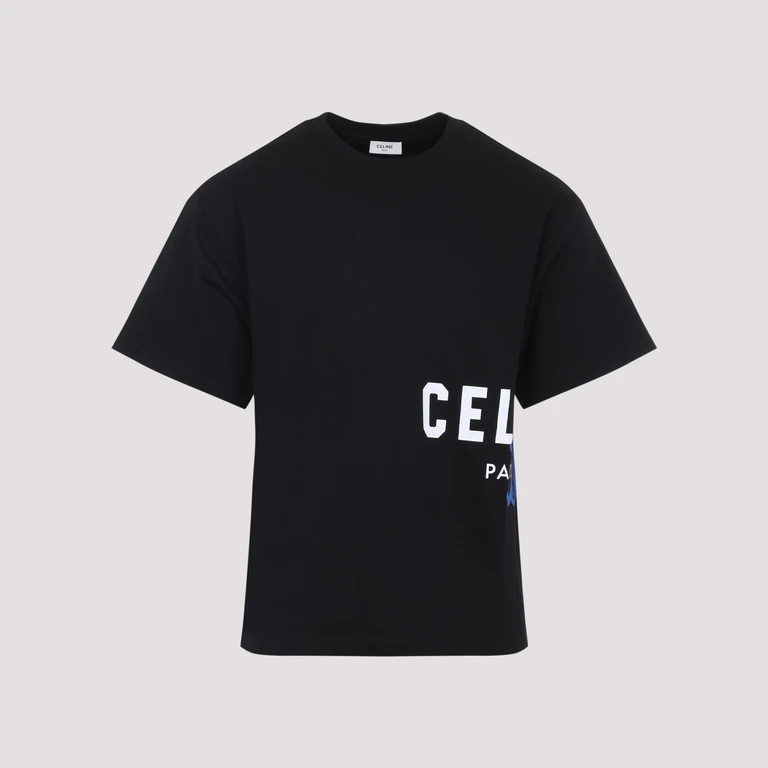 Celine Relaxed T-Shirt Black Cotton Tshirt - Men