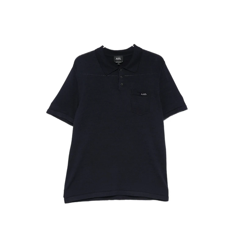 A. p.c. Gide Logo-embroidered Chest-pocket Polo Shirt