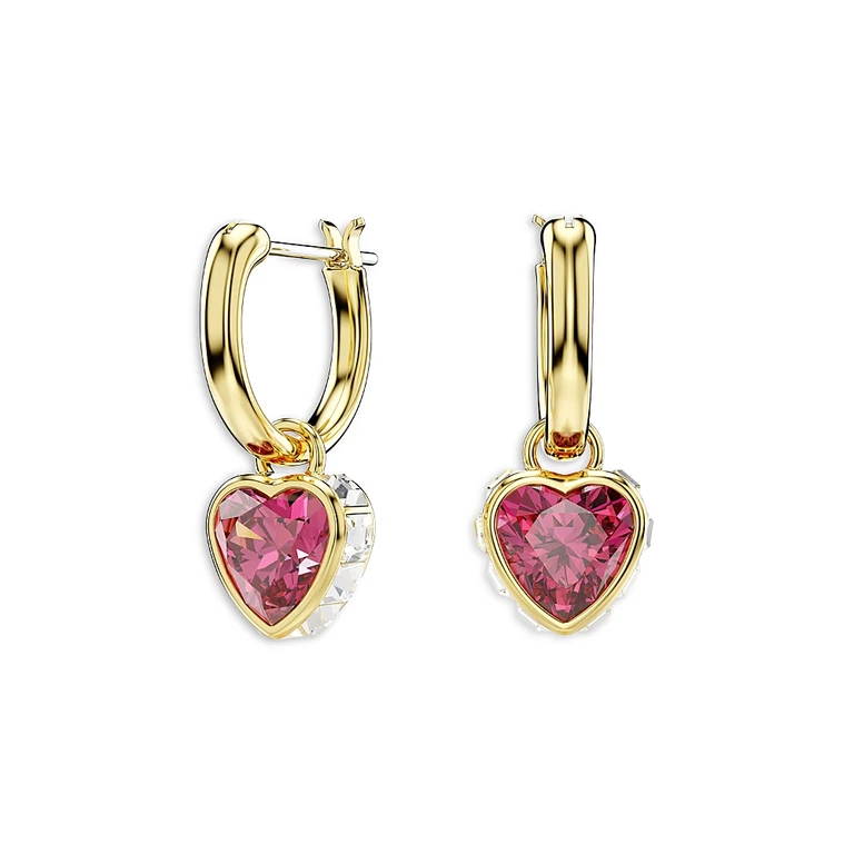Swarovski Chroma Crystal Heart Drop Earrings